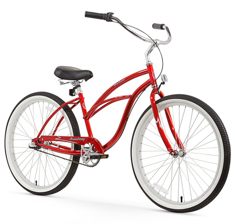 Red beach cruiser with hot sale basket