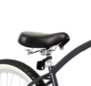 white cruiser bicycle seat